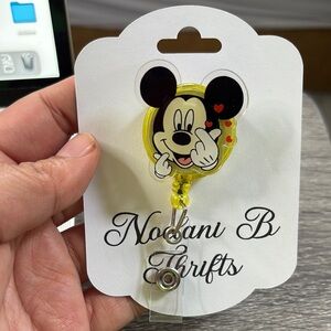 Yellow Mickey Mouse Badge Reel